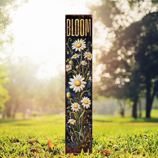 Summer Wildflower Bloom Garden Stake – Floral Yard Sign for Outdoor Rustic Decor | UV Printed | Multi Sizes