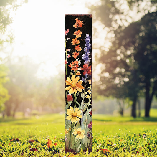 Summer Wildflower Garden Stake – Vibrant Floral Yard Sign for Outdoor Rustic Decor | UV Printed | Multiple Sizes