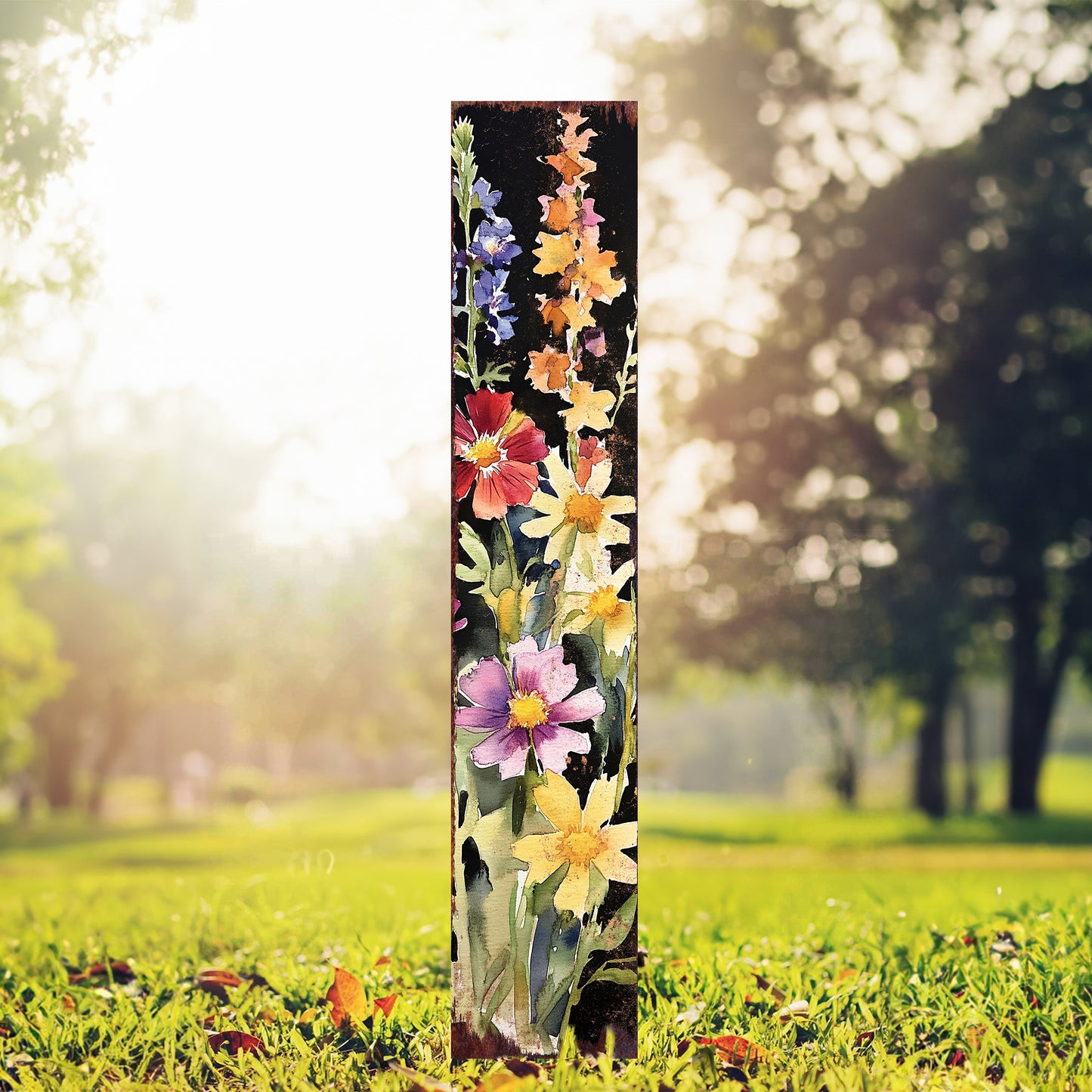 Summer Wildflower Garden Stake – Vibrant Floral Yard Sign for Outdoor Rustic Decor | UV Printed | Multiple Sizes