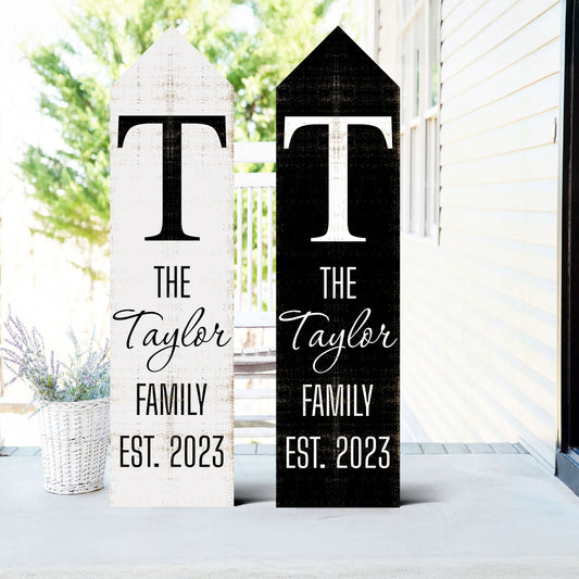 Monogramed Letter Family Established Framed Wood Sign Last Name Anniversary Wedding Shower Bridal Shower Decor