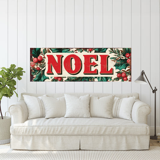 NOEL Christmas Wall Sign – Vintage Holiday Farmhouse Décor for Home