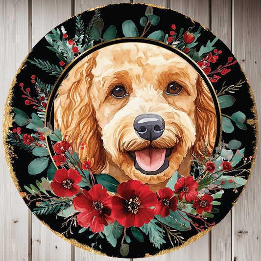 Personalized Christmas Pet Portrait Wall Sign - Custom Holiday Decor
