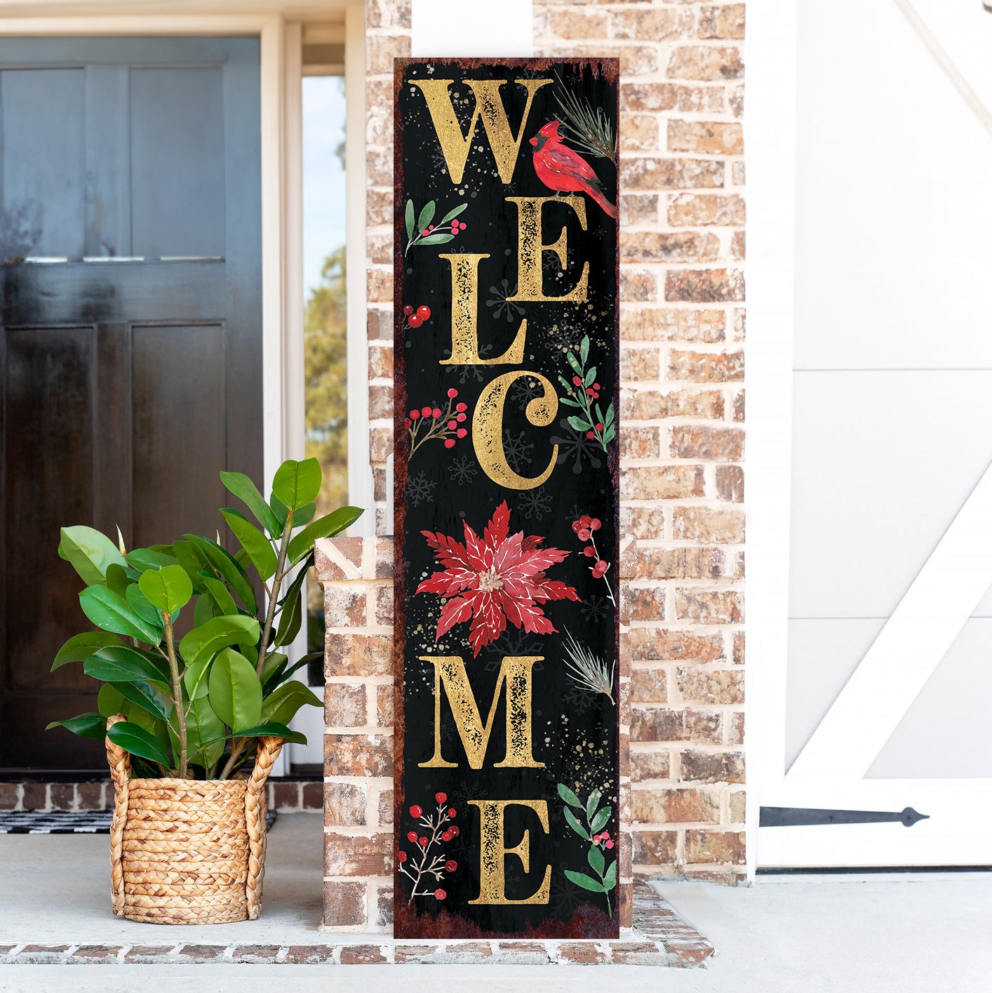 Charming Farmhouse Christmas Porch Sign | Festive Outdoor Welcome Decor