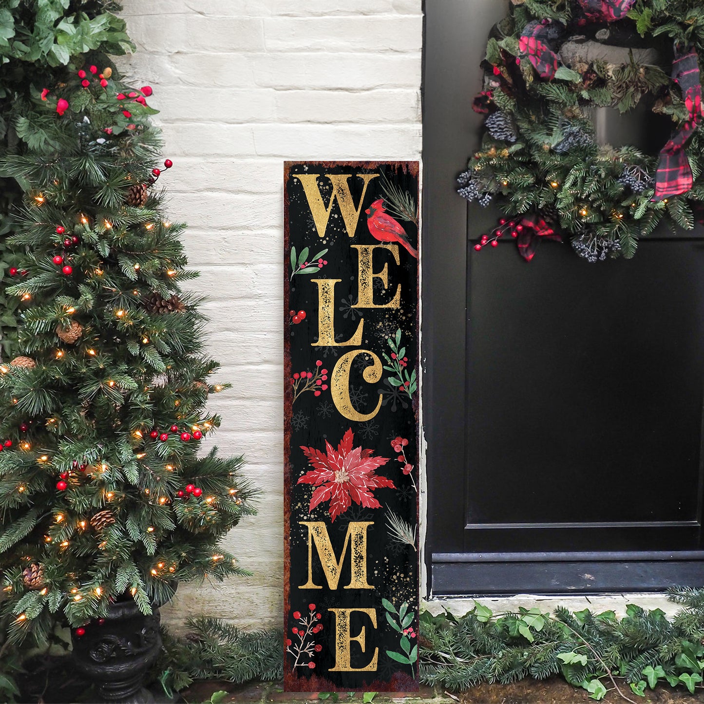 Charming Farmhouse Christmas Porch Sign | Festive Outdoor Welcome Decor