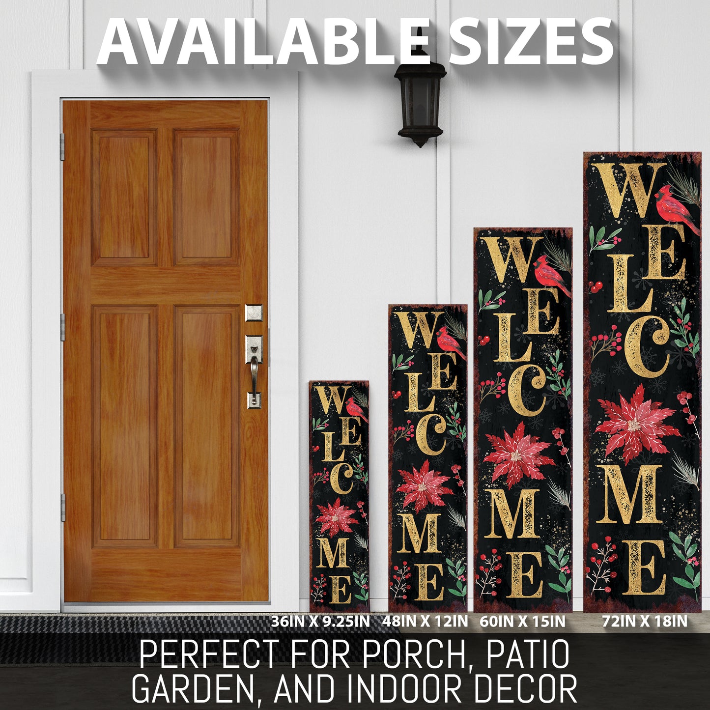 Charming Farmhouse Christmas Porch Sign | Festive Outdoor Welcome Decor