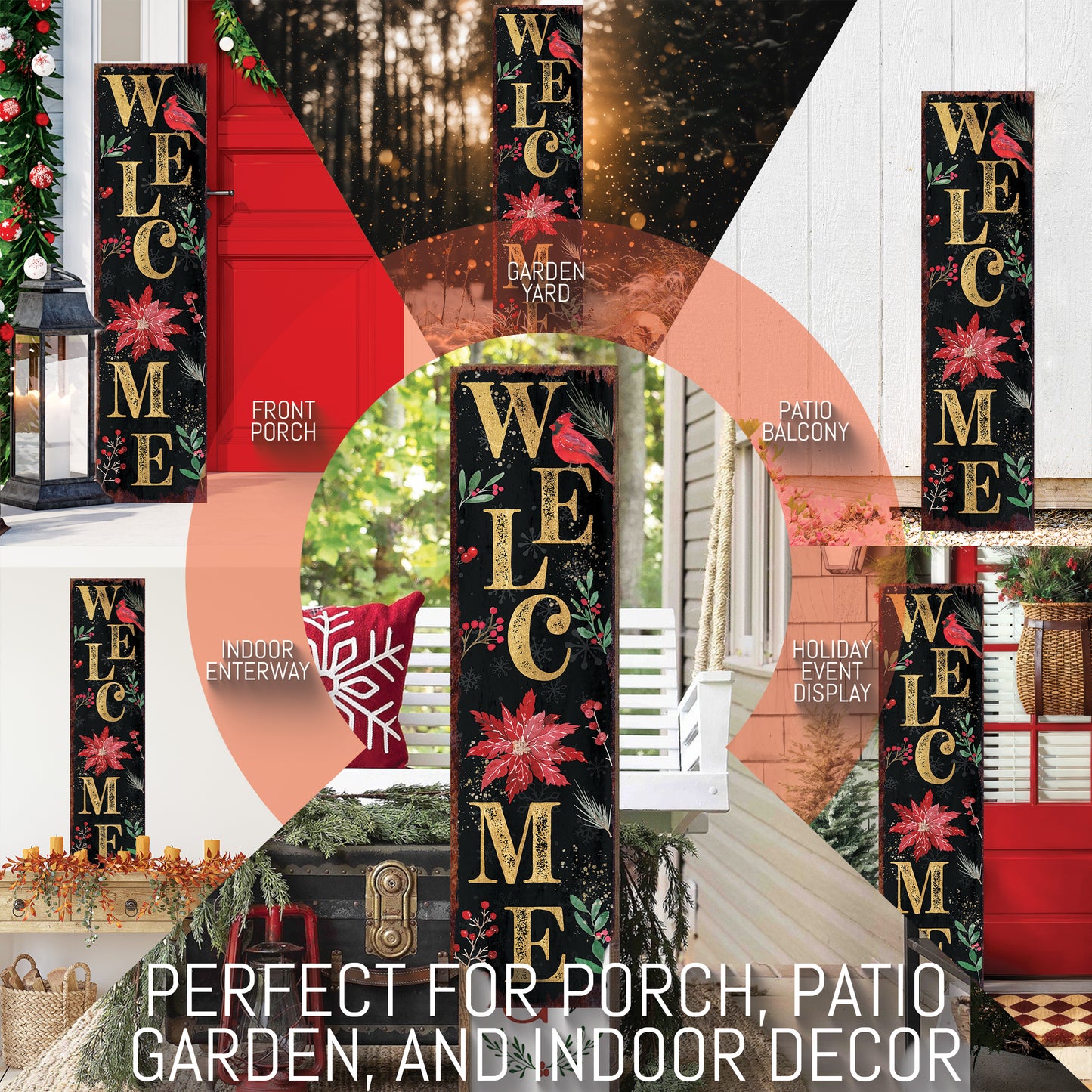Charming Farmhouse Christmas Porch Sign | Festive Outdoor Welcome Decor