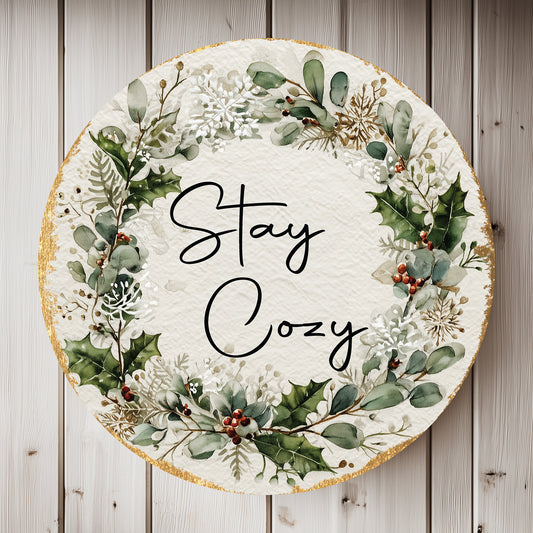 Farmhouse Christmas Welcome Door Sign | Rustic Winter Home Decor