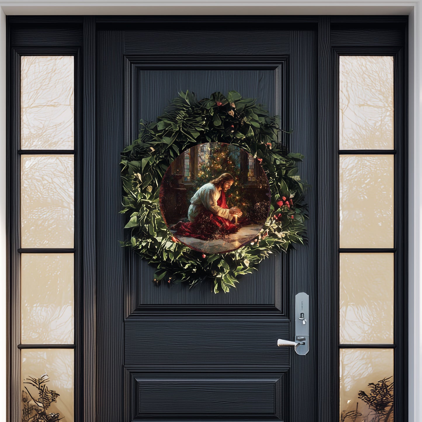 Christmas Christian Jesus Wall Art | Rustic Faith Home Decor