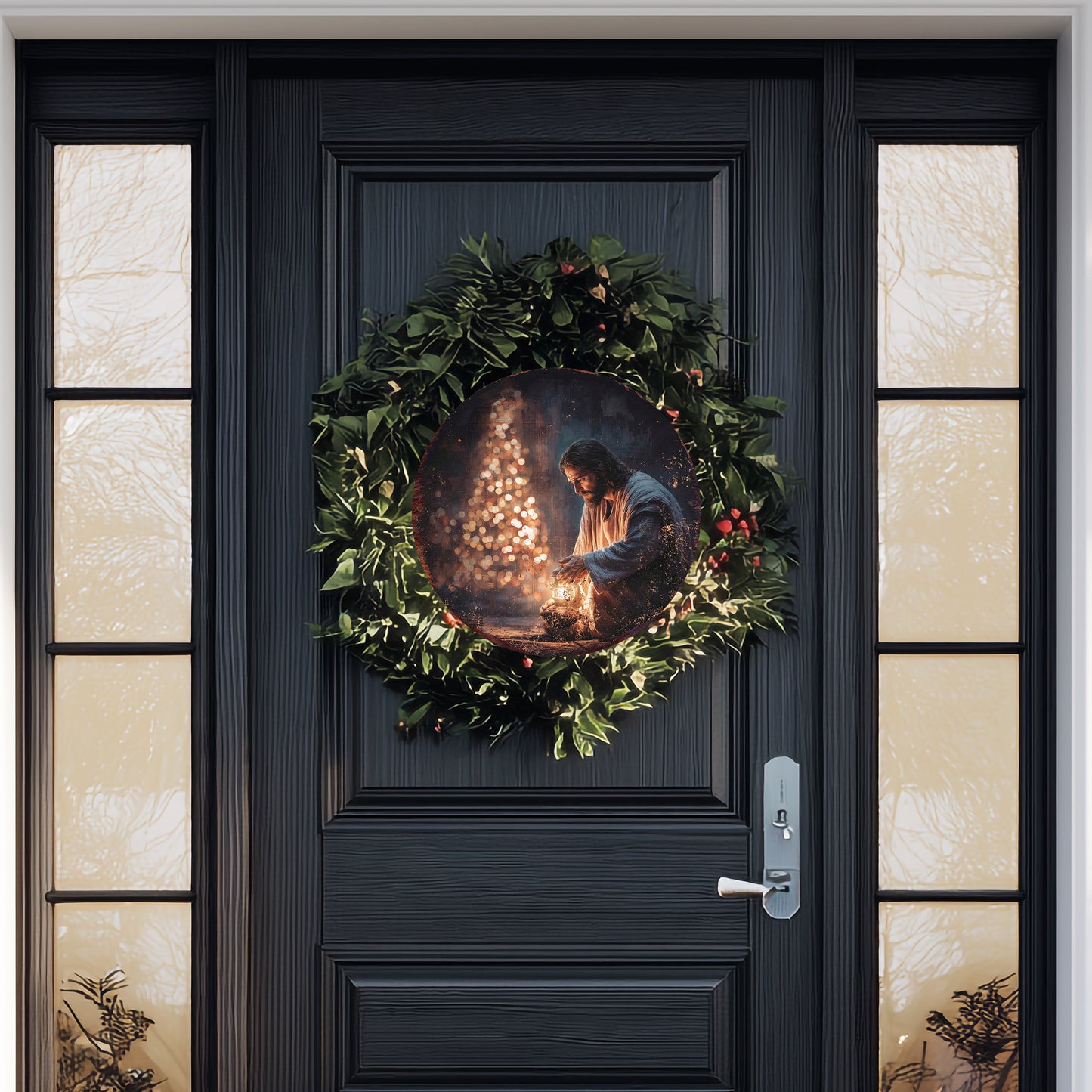 Rustic Christmas Jesus Wall Art | Christian Faith Home Decor