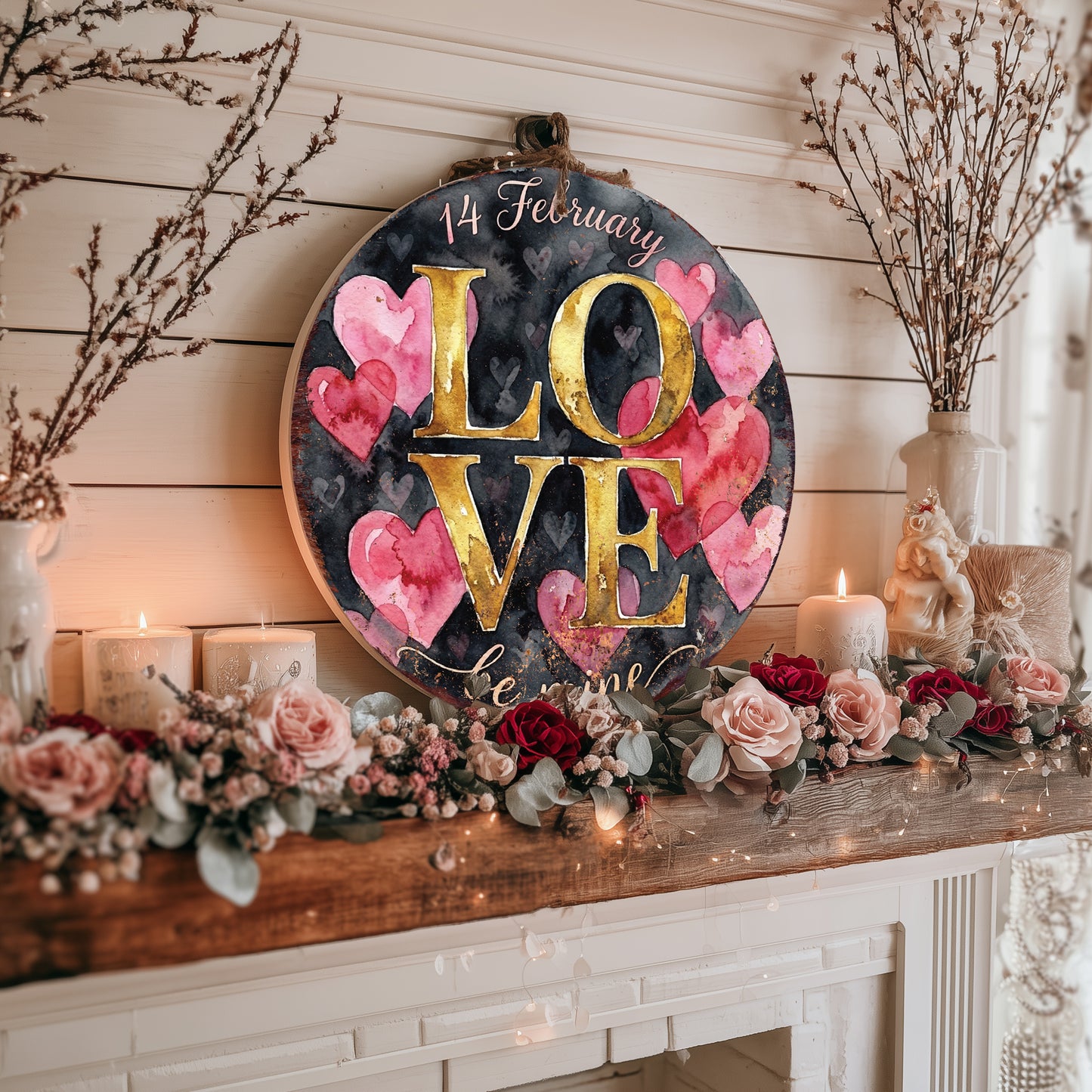 Rustic Valentine's Heart Wall Art | Romantic Farmhouse Home Decor
