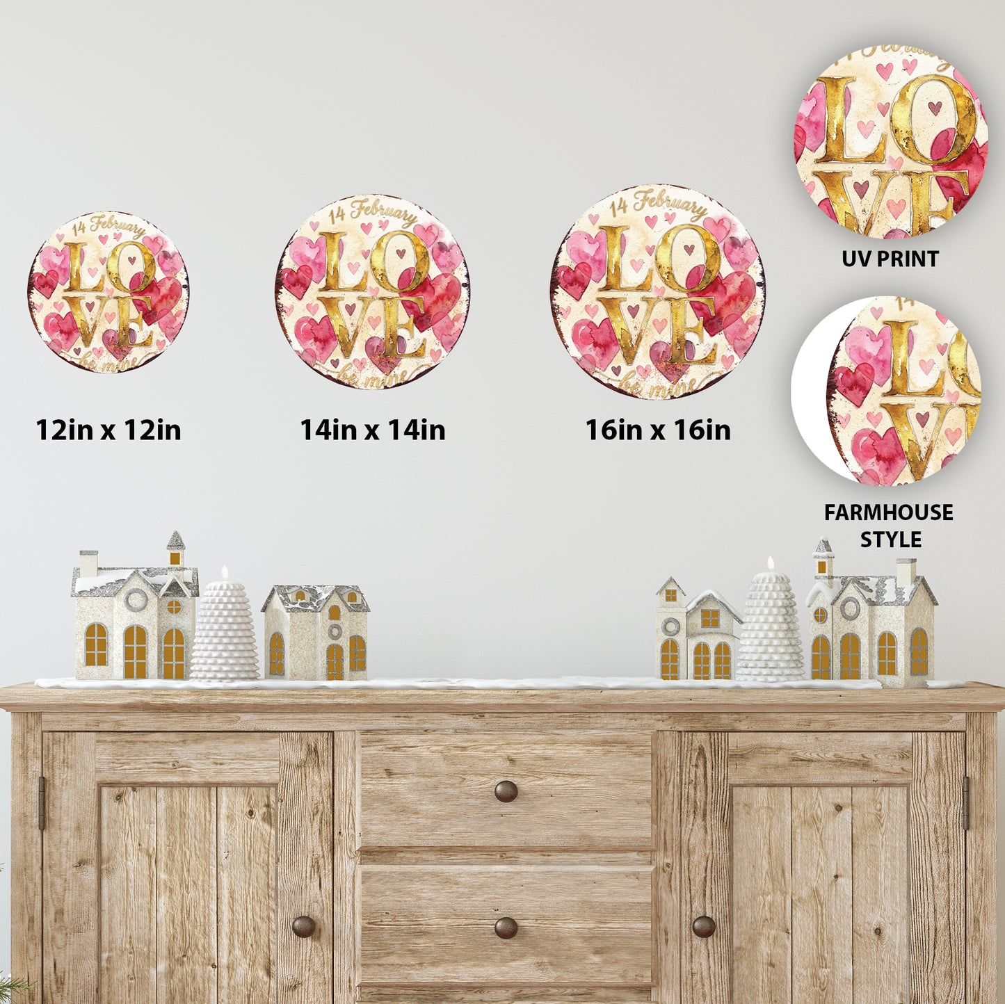 Valentine Rustic Heart Wall Art | Farmhouse Love Decor