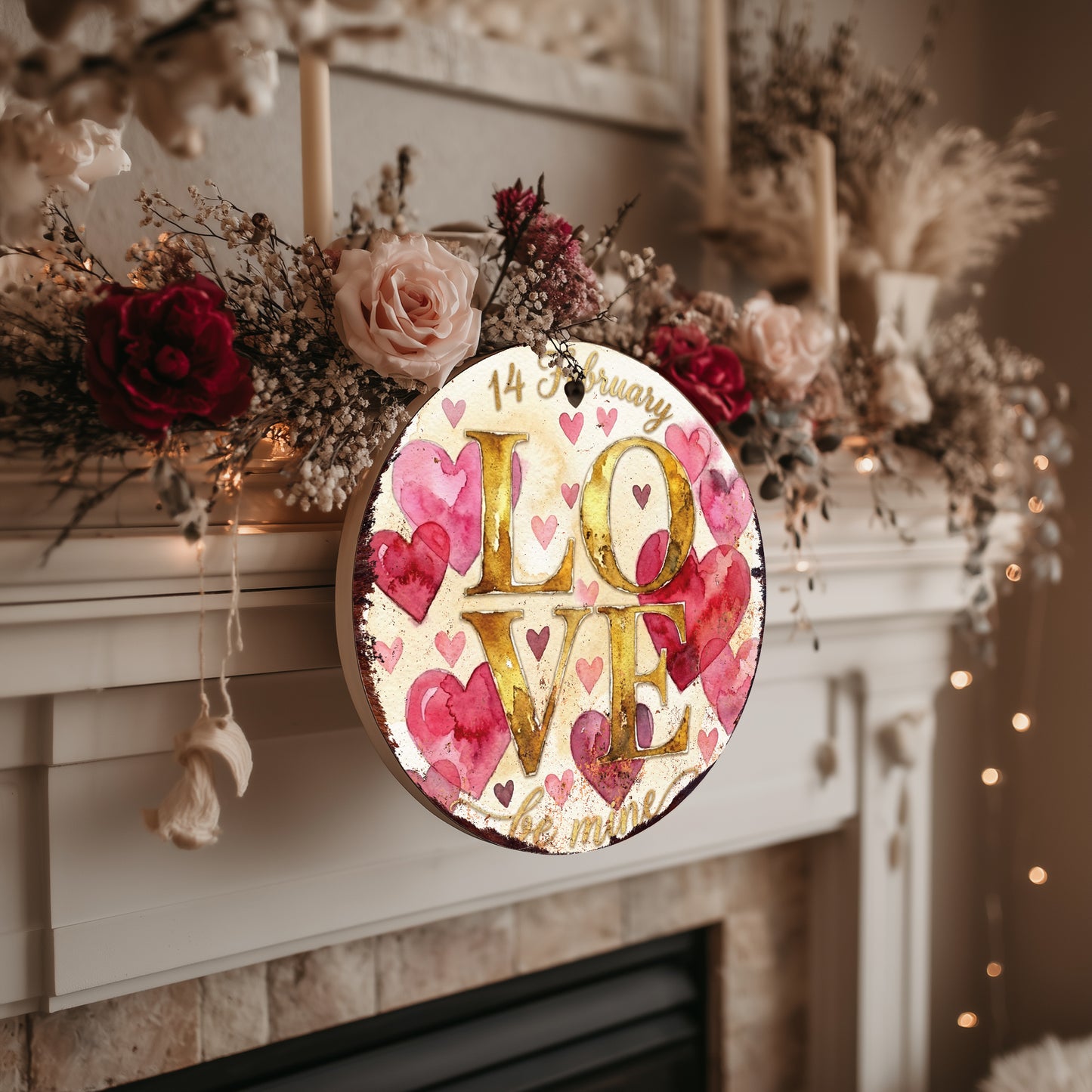 Valentine Rustic Heart Wall Art | Farmhouse Love Decor