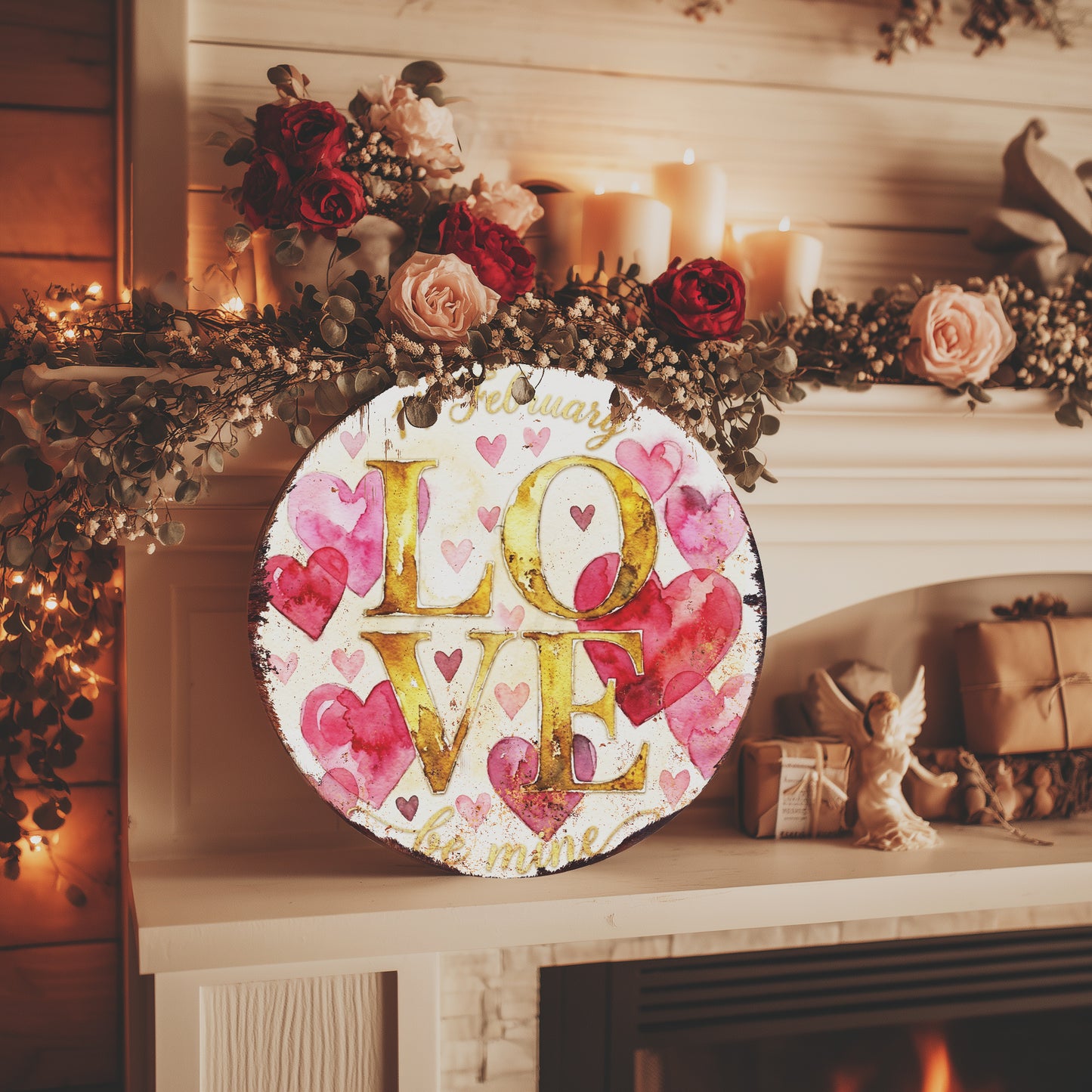 Valentine Rustic Heart Wall Art | Farmhouse Love Decor