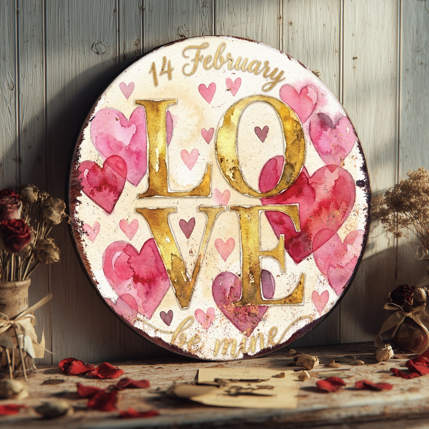 Valentine Rustic Heart Wall Art | Farmhouse Love Decor