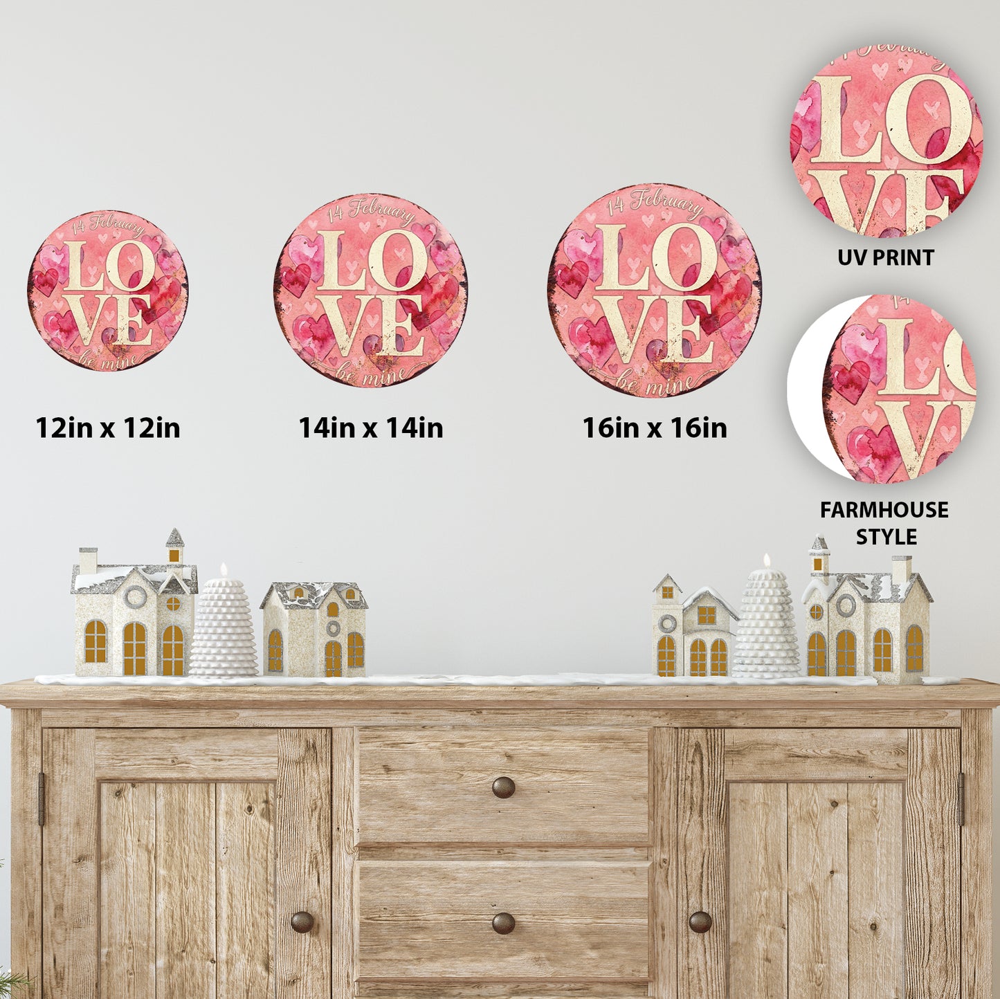 Charming Valentine Heart Wall Art | Rustic Farmhouse Love Decor