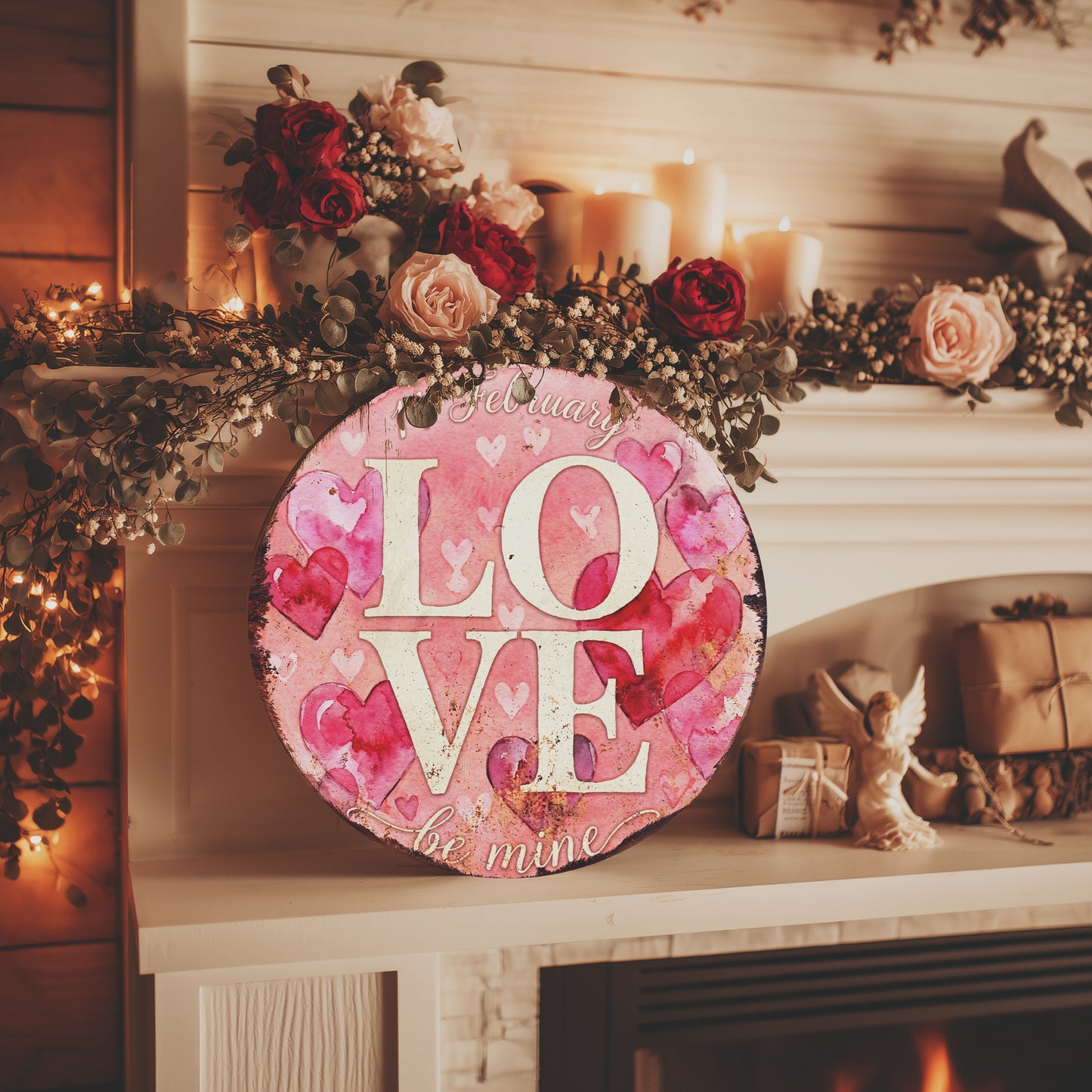 Charming Valentine Heart Wall Art | Rustic Farmhouse Love Decor