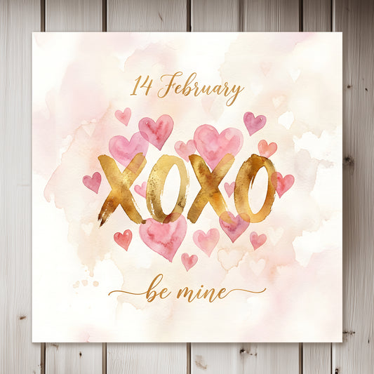 Valentine's XOXO Canvas Wall Art | Hugs & Kisses Decor