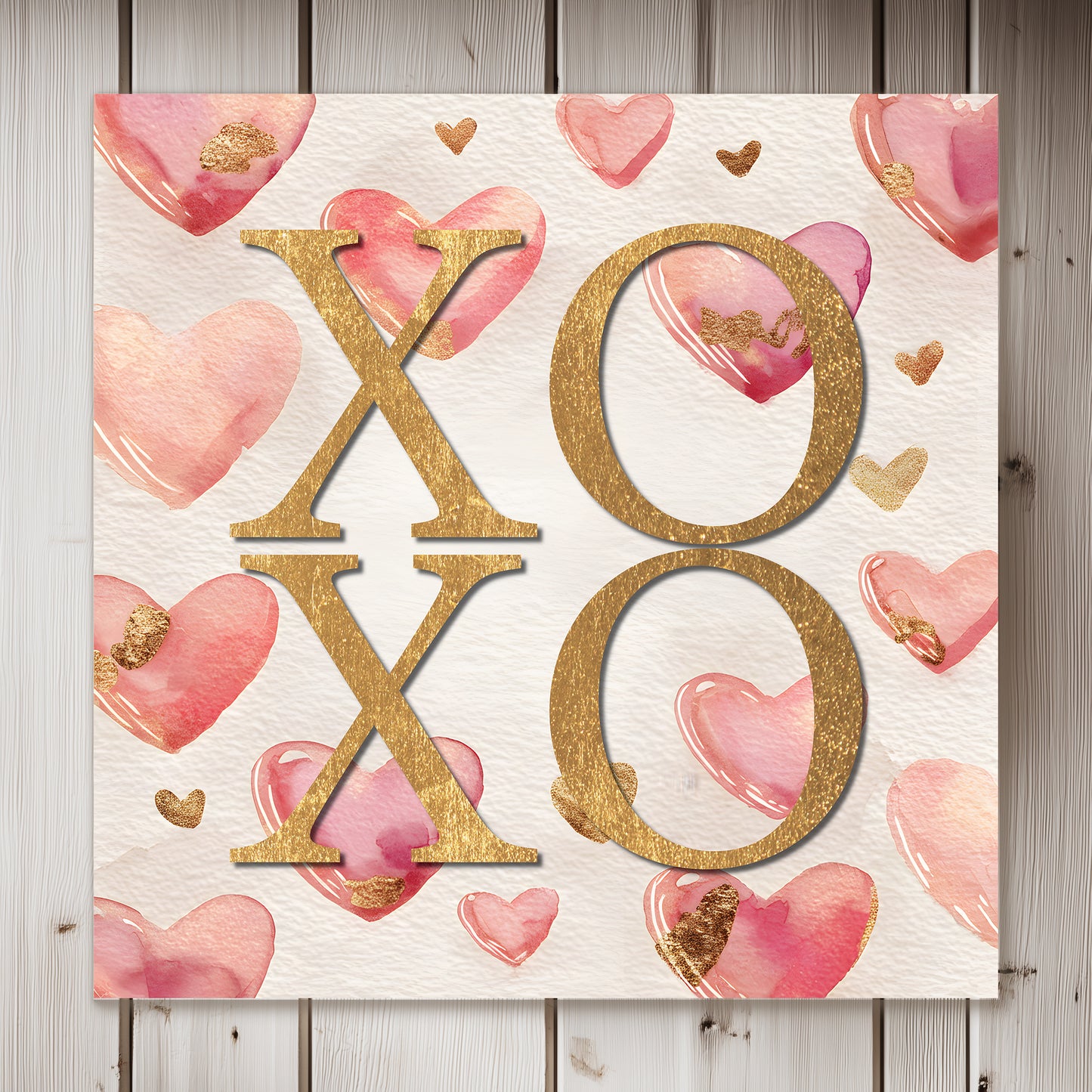 Sweet Valentine's XOXO Farmhouse Canvas Wall Decor