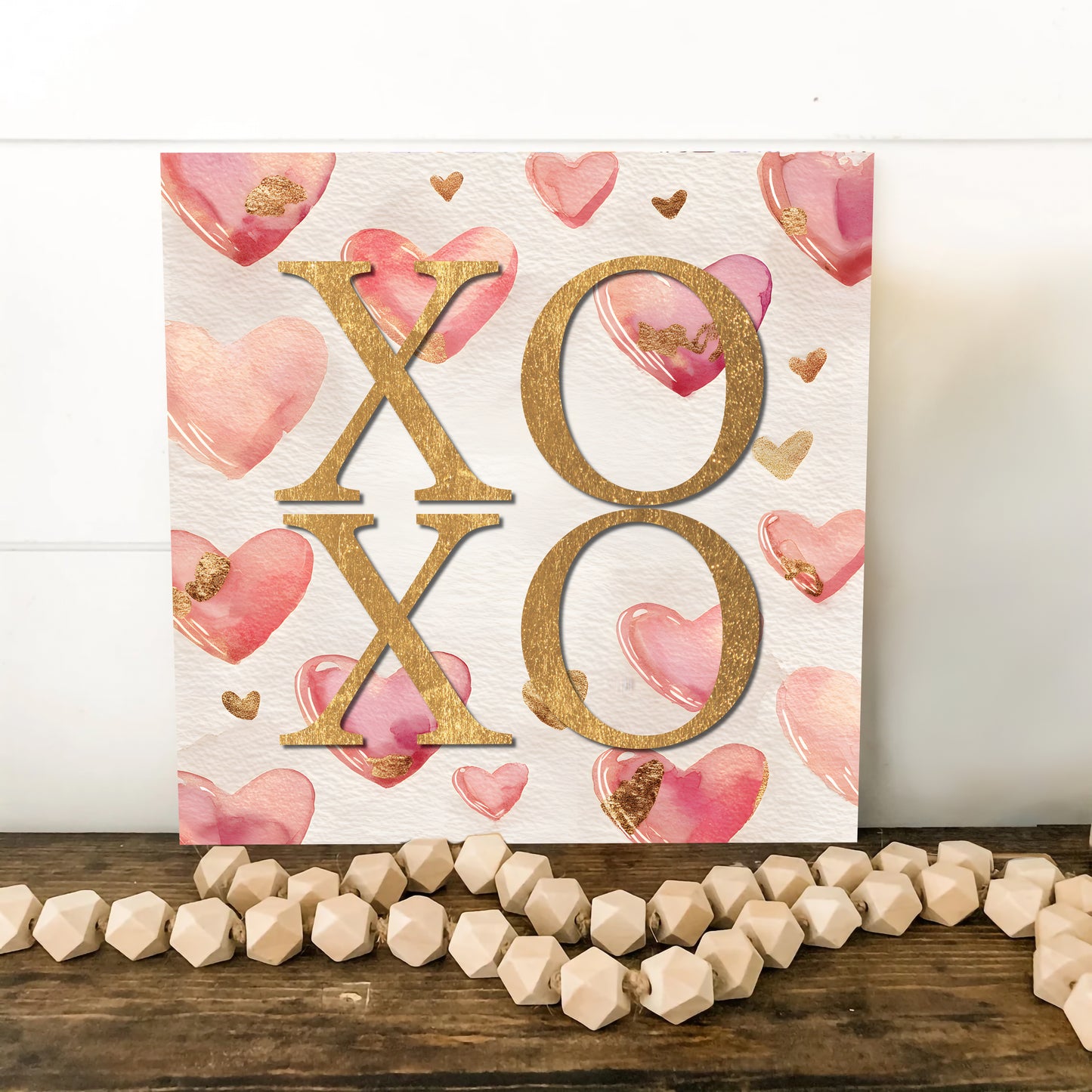 Sweet Valentine's XOXO Farmhouse Canvas Wall Decor