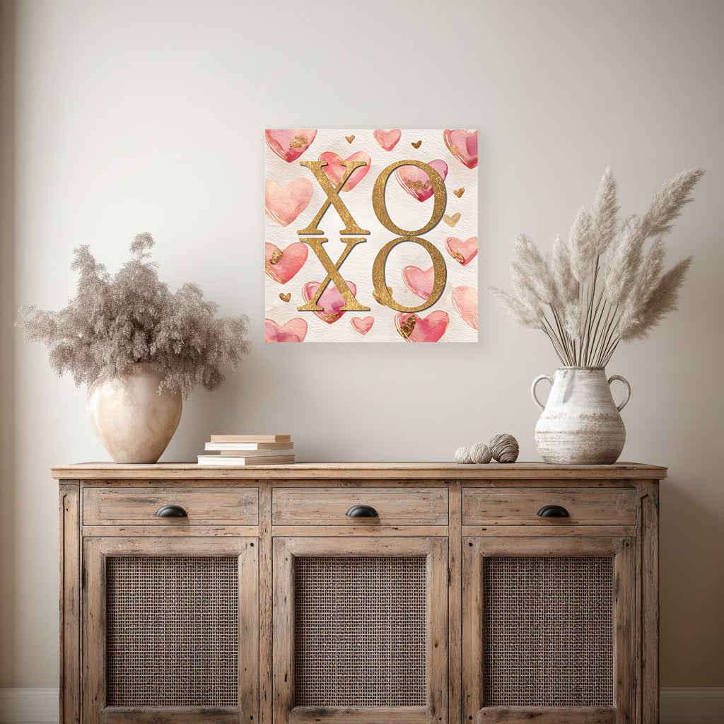 Sweet Valentine's XOXO Farmhouse Canvas Wall Decor