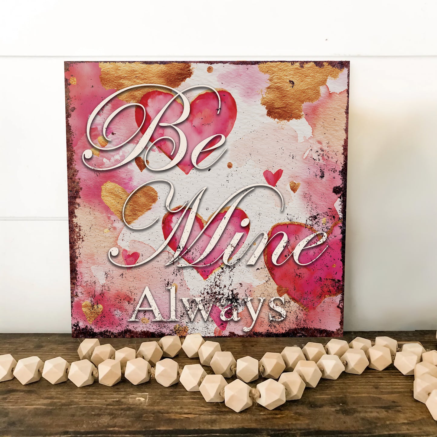Valentine's Day Love Always Wall Canvas Decor | Romantic Home Art