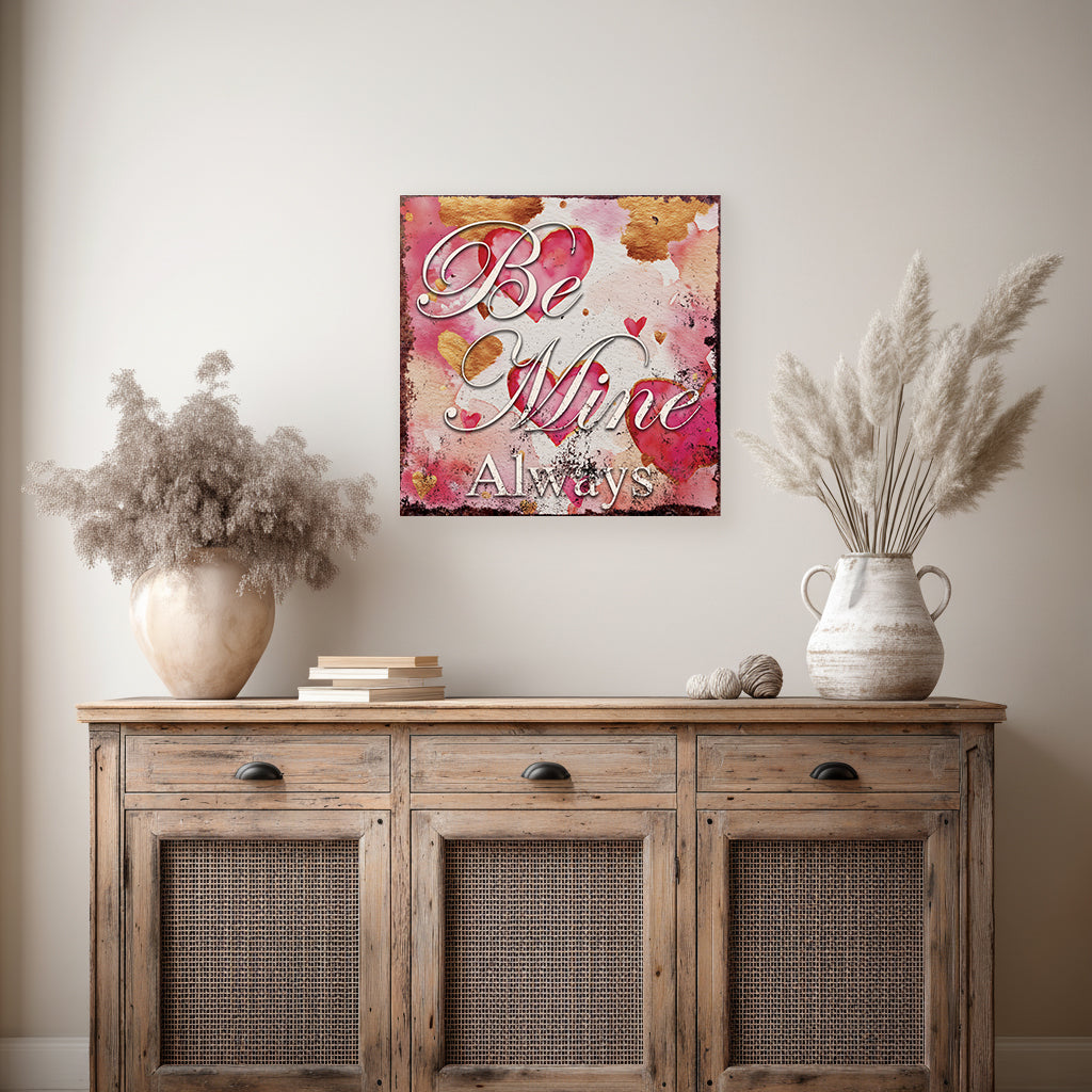Valentine's Day Love Always Wall Canvas Decor | Romantic Home Art