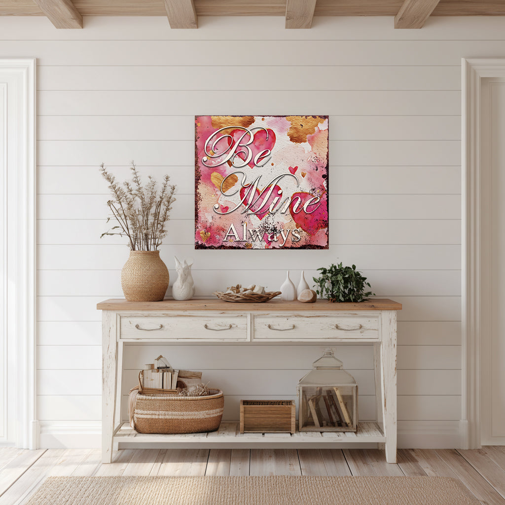 Valentine's Day Love Always Wall Canvas Decor | Romantic Home Art