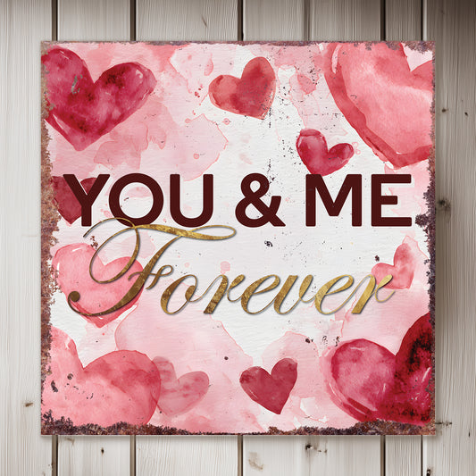 Valentine's Day Forever Love Rustic Wall Art Canvas