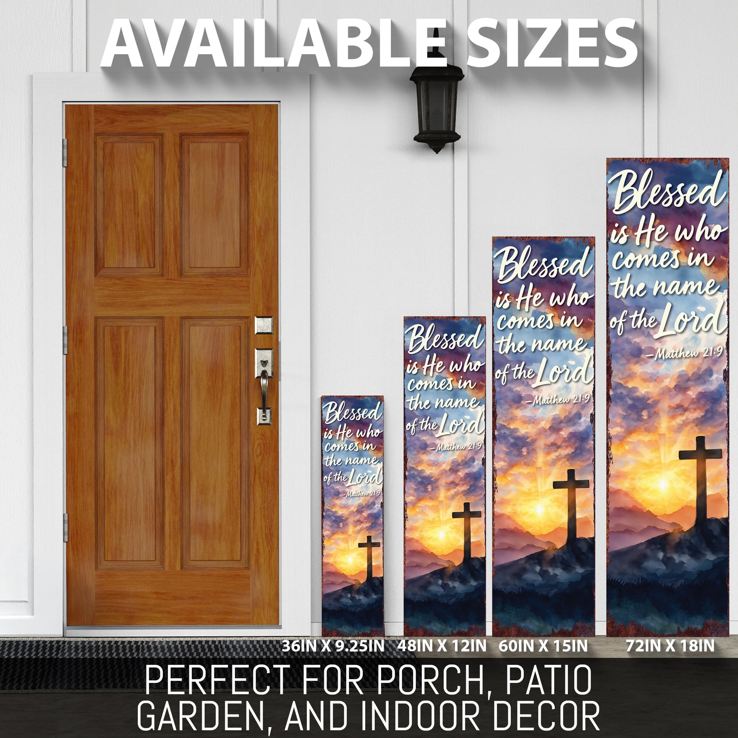 Blessed Easter Porch Sign | Spiritual Spring Welcome Decor