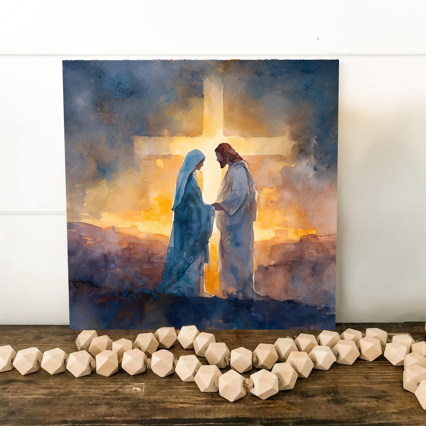 Spring He Is Risen Canvas Wall Art | Rustic Christian Decor