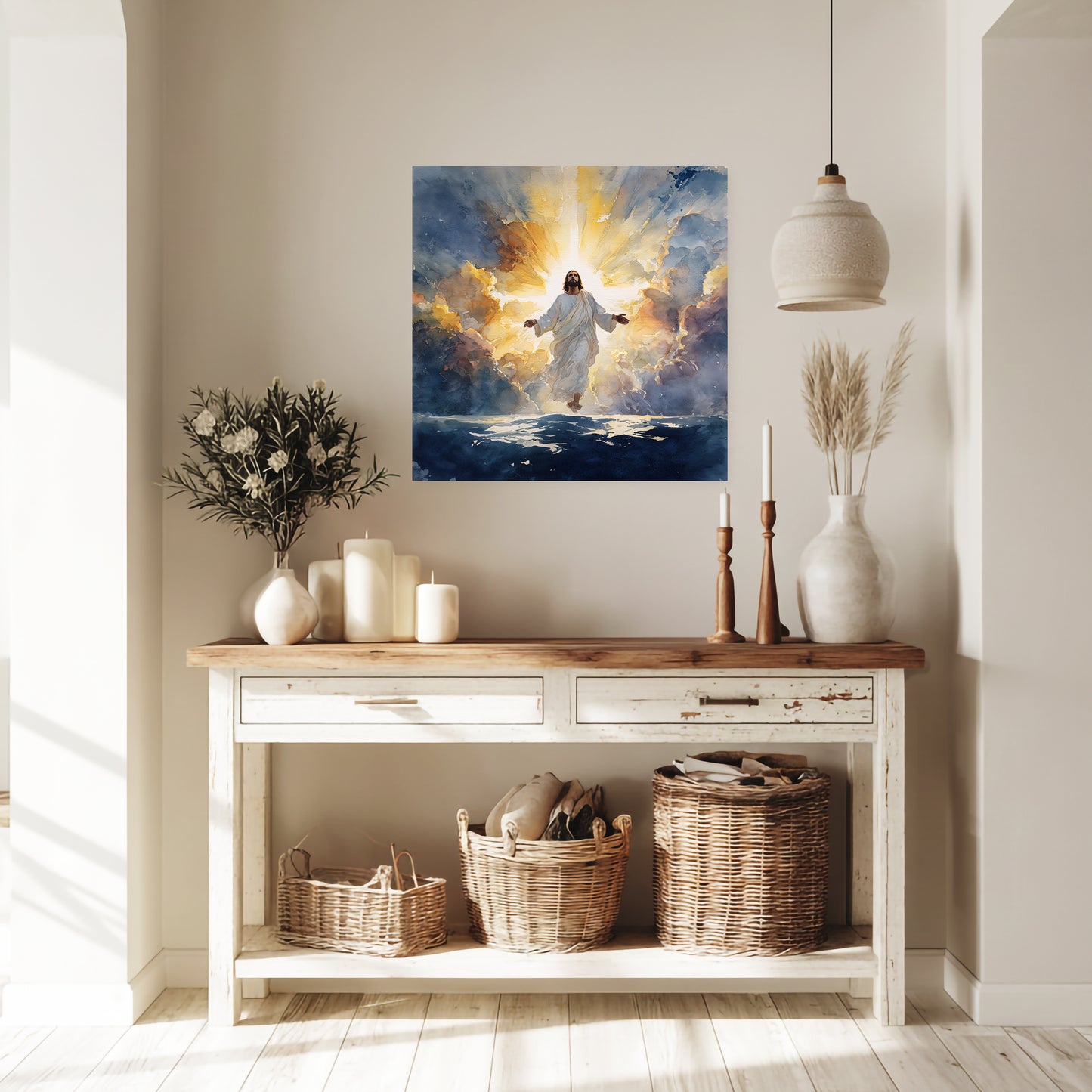 Inspirational Faith Canvas Wall Art | Serene Modern Home Decor