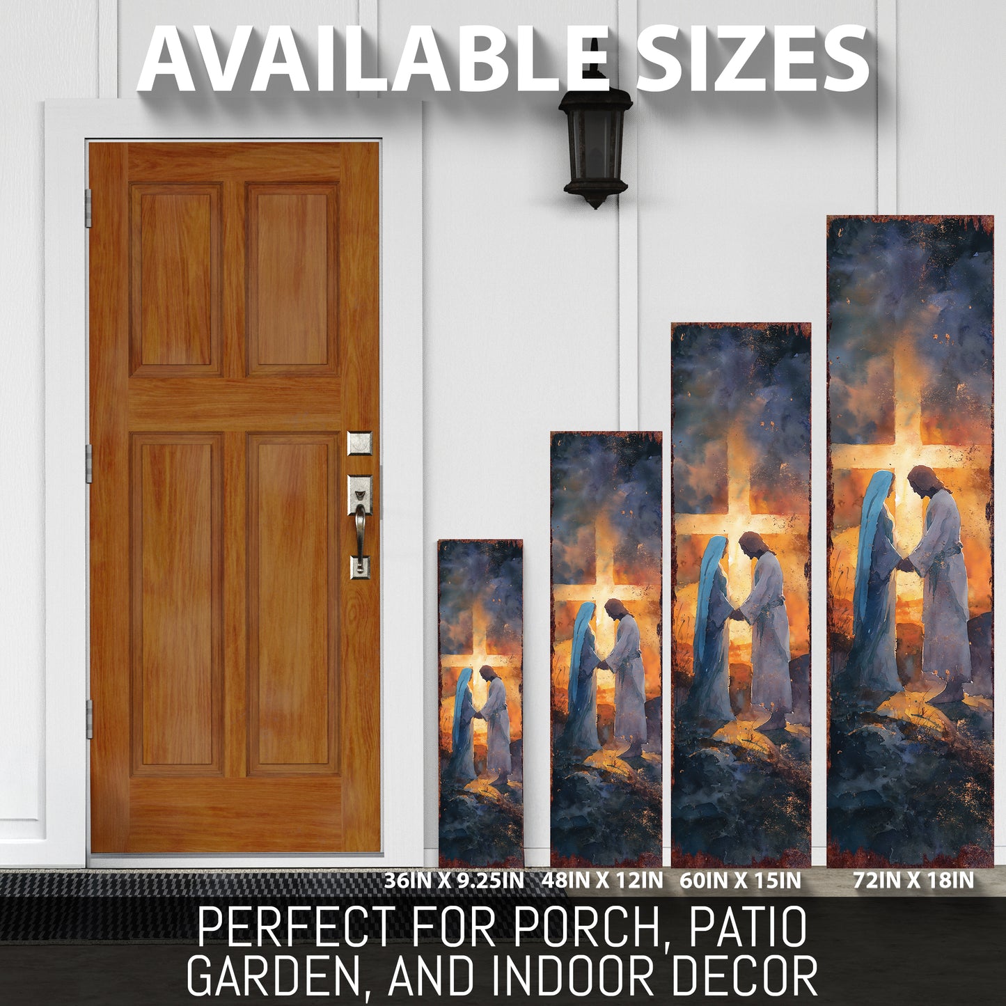 Rustic Christian Porch Sign | All-Season Faith Home Decor