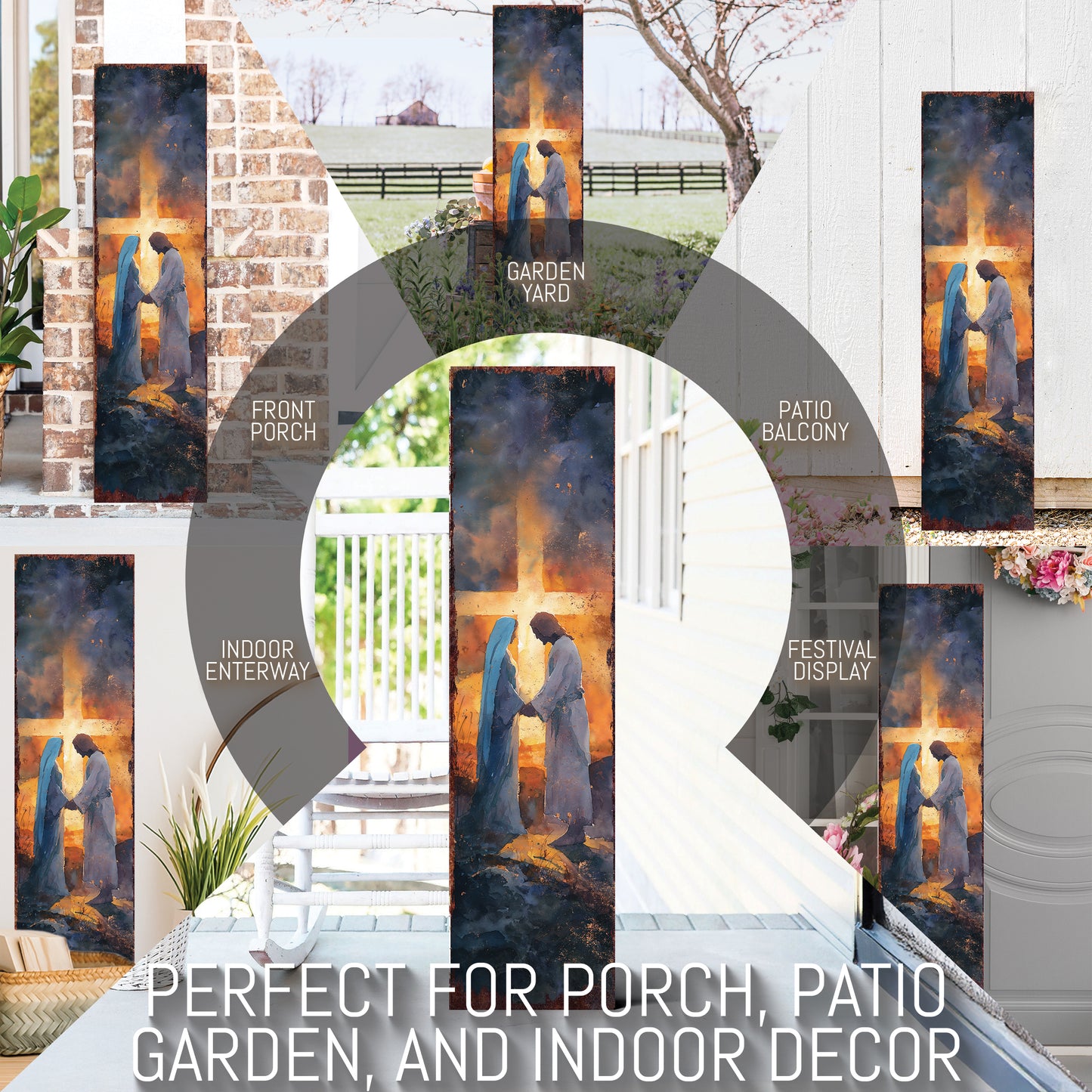 Rustic Christian Porch Sign | All-Season Faith Home Decor