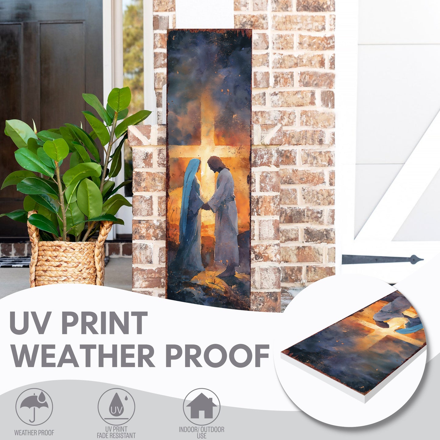 Rustic Christian Porch Sign | All-Season Faith Home Decor