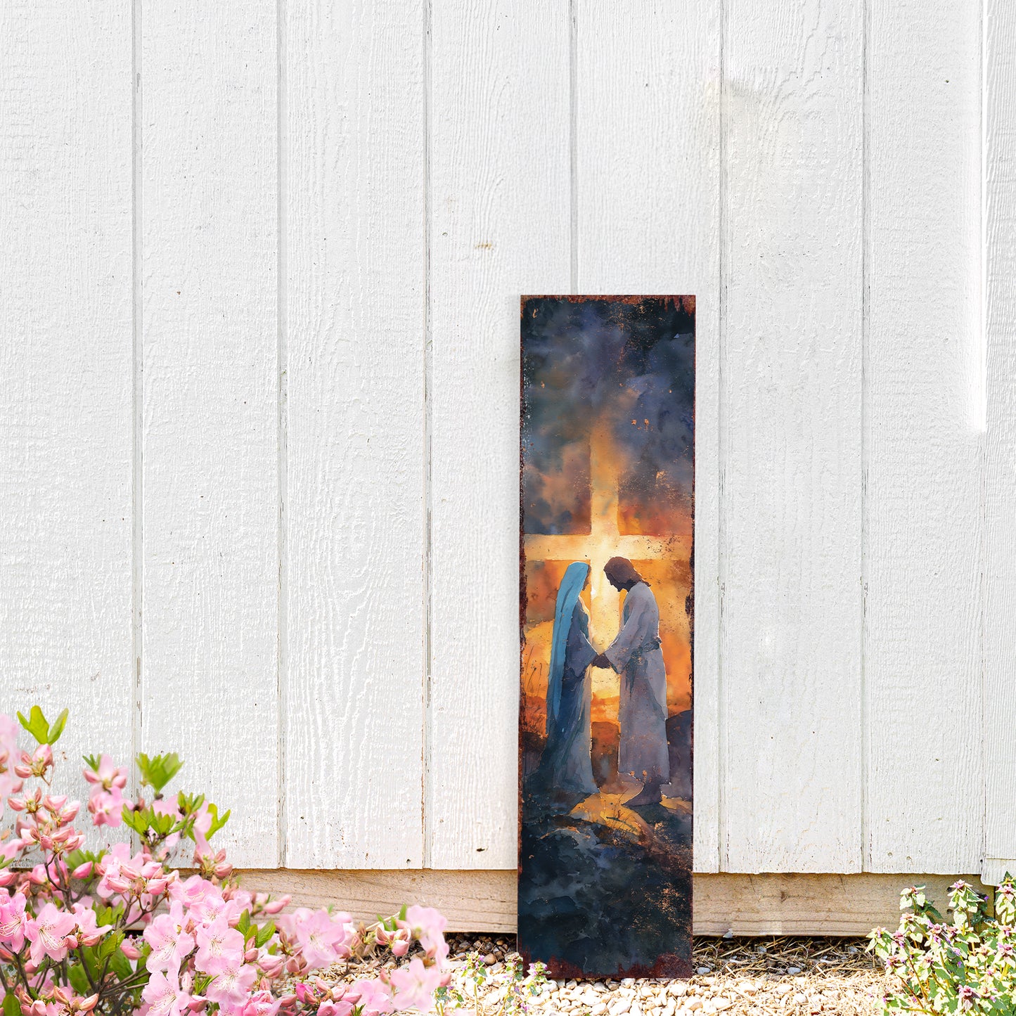 Rustic Christian Porch Sign | All-Season Faith Home Decor