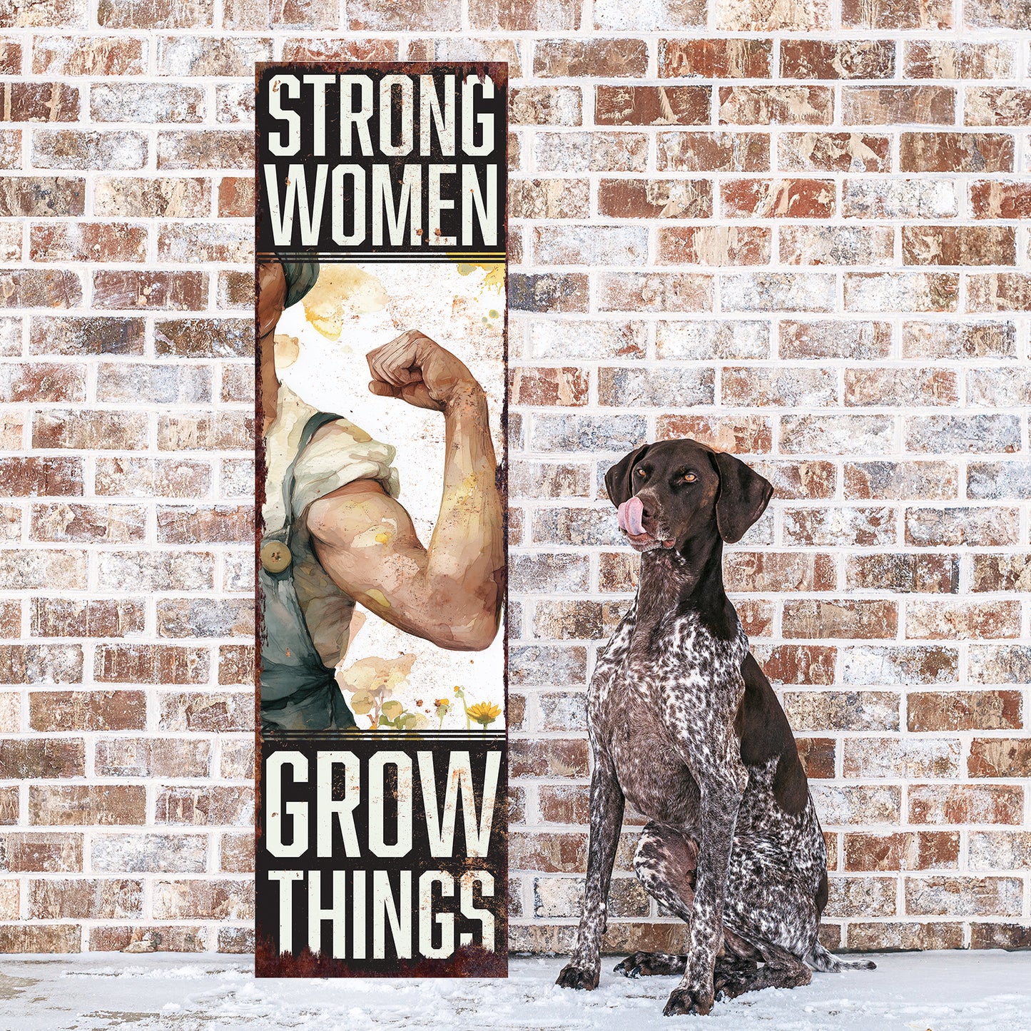 Garden Porch Sign: Strong Women Grow Things | Funny Farmhouse Decor