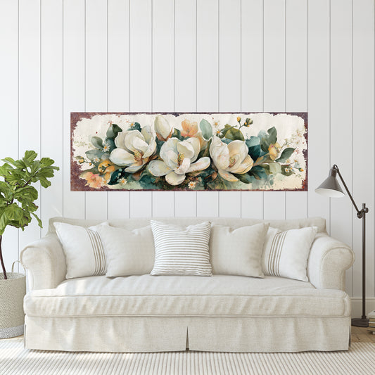 Charming Spring Magnolia Wall Art | Farmhouse Floral