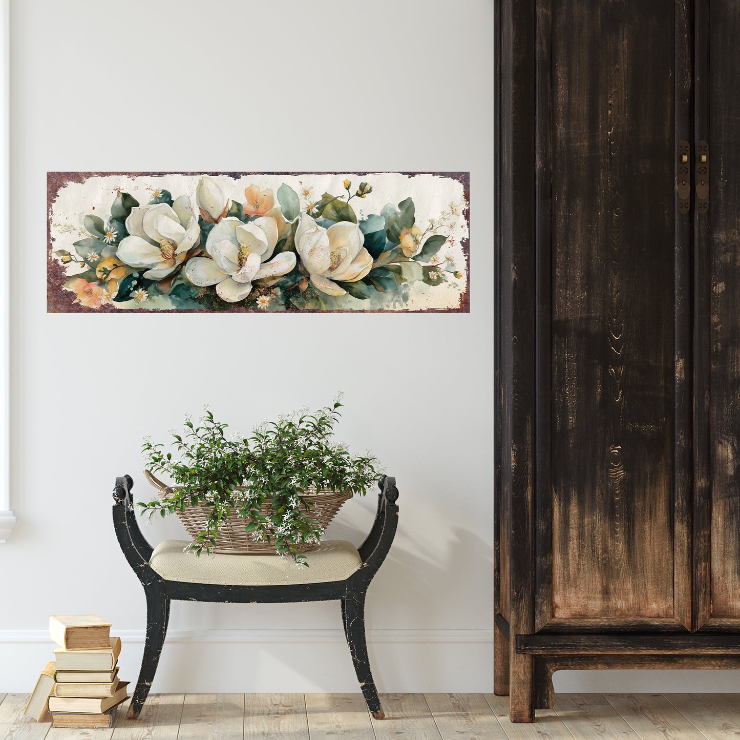 Charming Spring Magnolia Wall Art | Farmhouse Floral