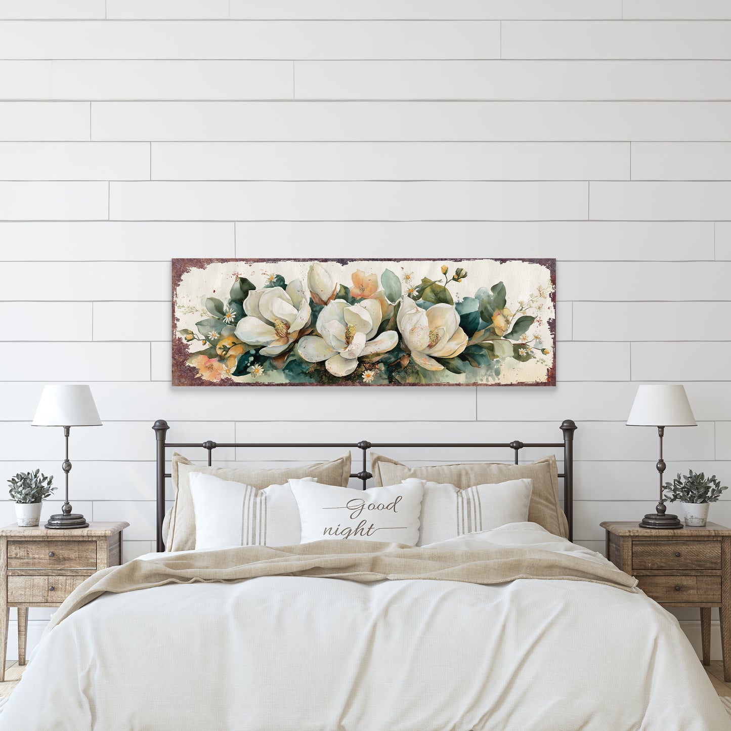 Charming Spring Magnolia Wall Art | Farmhouse Floral