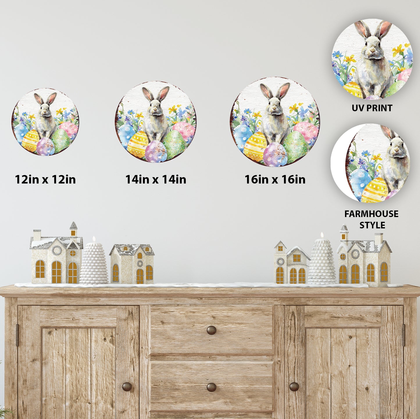 Joyful Farmhouse Easter Welcome Sign - Durable Weatherproof Composite for Porch Decor