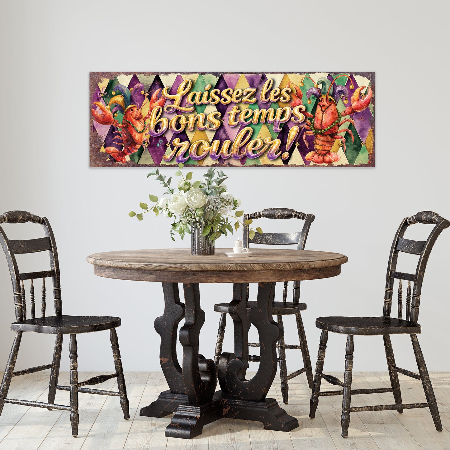 Festive Mardi Gras Wall Art Decor - Whimsical Crawfish Design for Home, Covered Patio & Porch