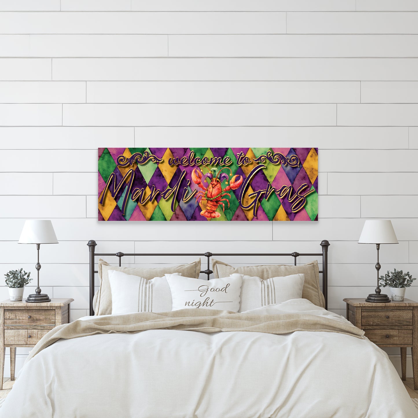 Festive Mardi Gras Whimsical Crawfish Wall Art Decor - Vibrant Accent for Covered Patio, Porch & Home