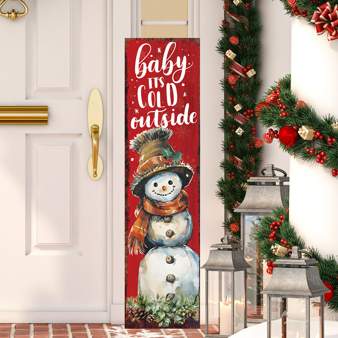 Farmhouse Christmas Porch Sign | Rustic Winter Welcome Decor