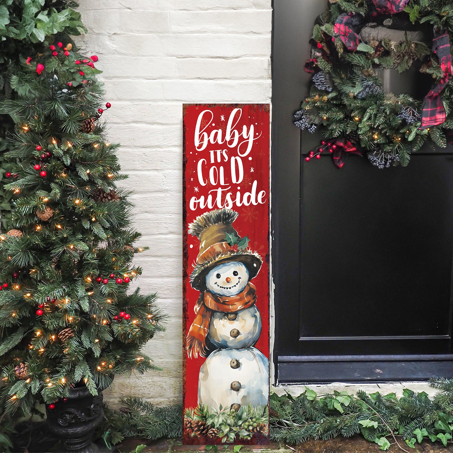 Farmhouse Christmas Porch Sign | Rustic Winter Welcome Decor