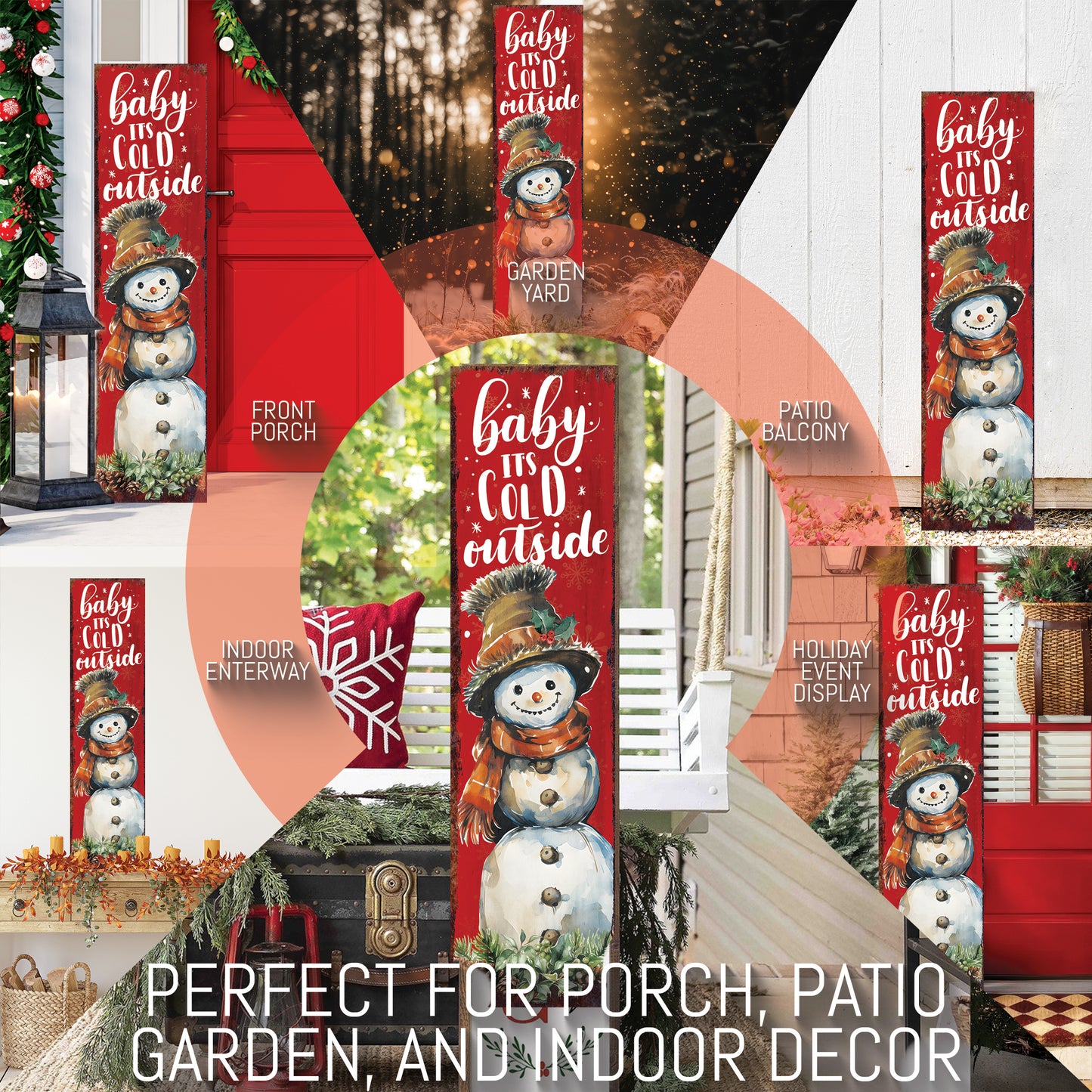 Farmhouse Christmas Porch Sign | Rustic Winter Welcome Decor