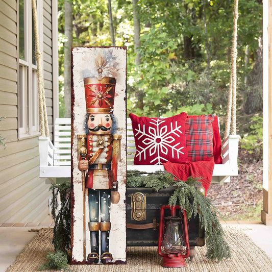 Classic Nutcracker Christmas Porch Sign | Festive Outdoor Welcome