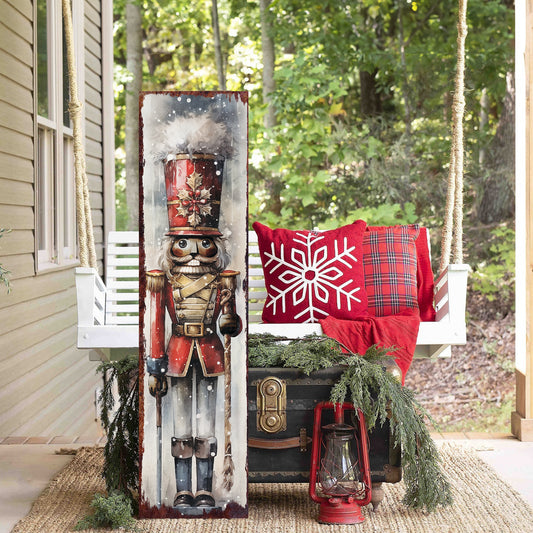 Festive Nutcracker Christmas Porch Sign | Enduring Holiday Welcome