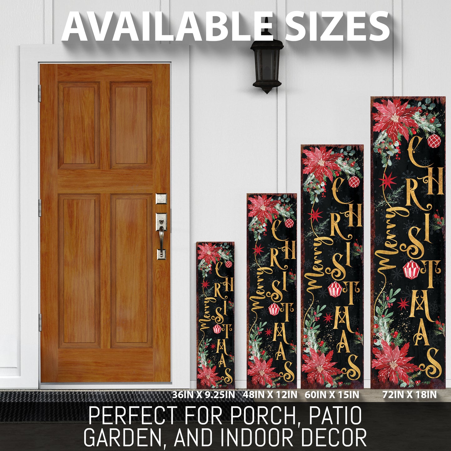 Merry Christmas Porch Sign | Rustic Farmhouse Entryway Decor