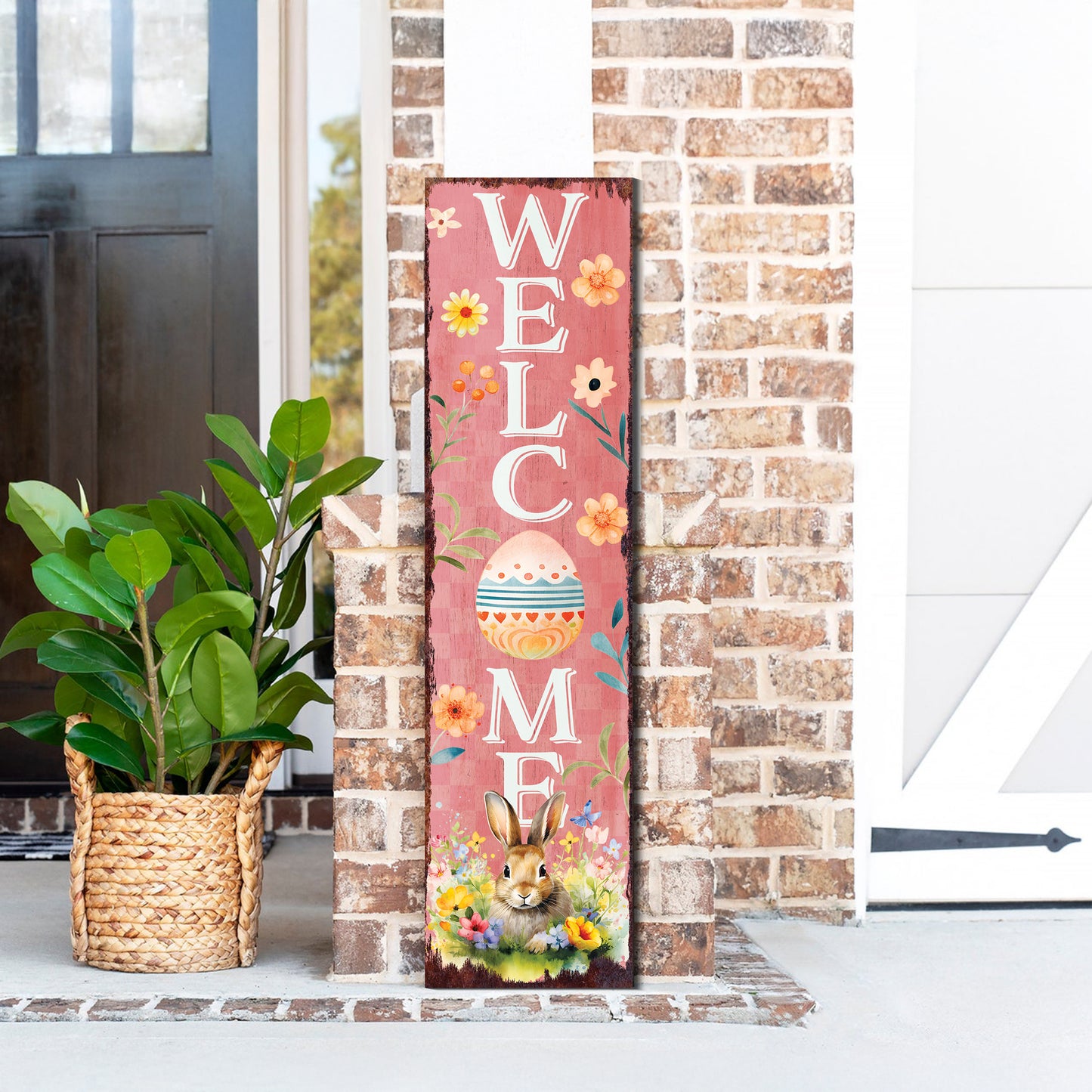 Easter Welcome Sign Decor for Front Porch | Easter Outdoor Decor for Front Door | Easter Gift | 3 Sizes