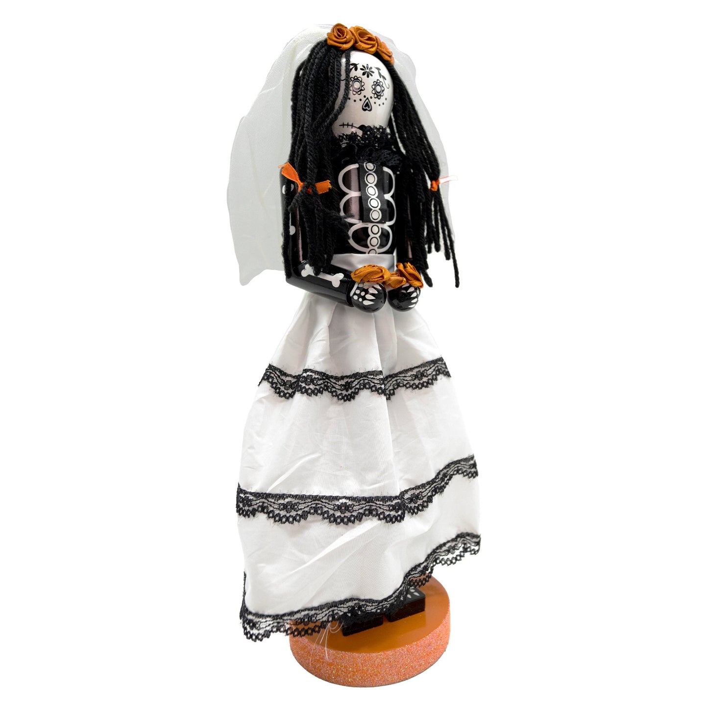 Dia De Los Muertos Girl Nutcracker Hand-Painted Day of The Dead Skeleton Decorative Figurine for Home